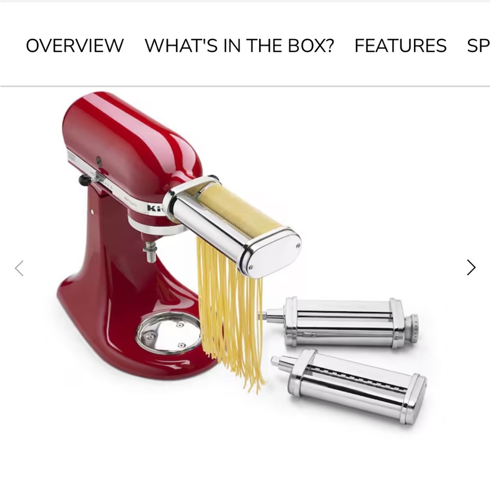 KitchenAid 3-Piece Pasta Attachments